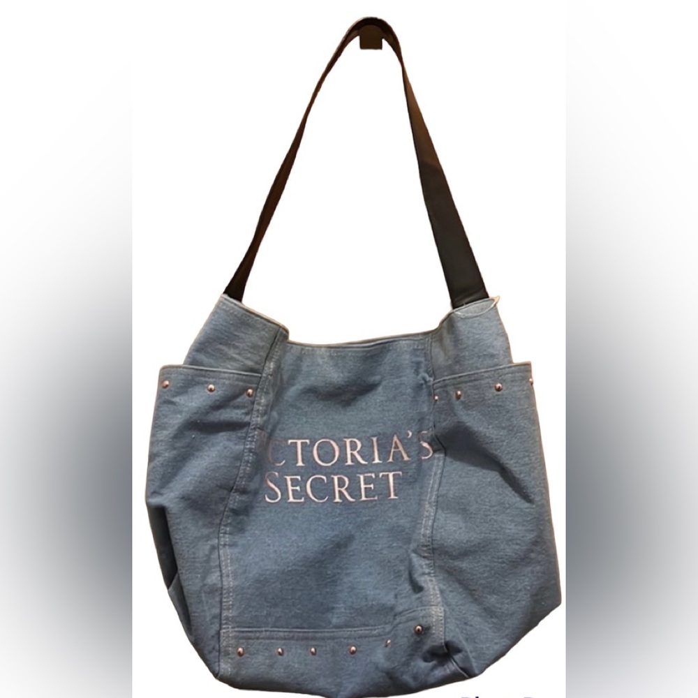Victoria Secret Denim Studded Tote bag